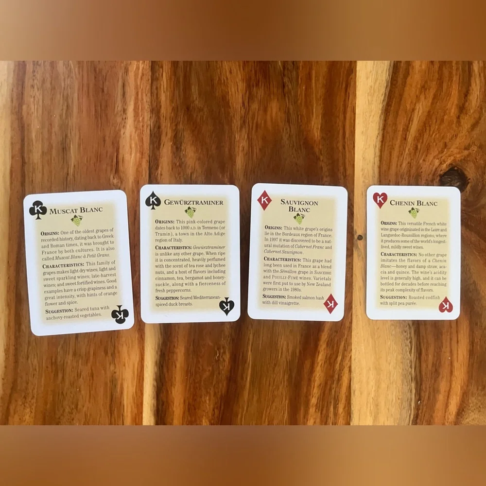 2 Decks of Playing Cards White Wine and Red Wine Varietal Information - Picture 6 of 7